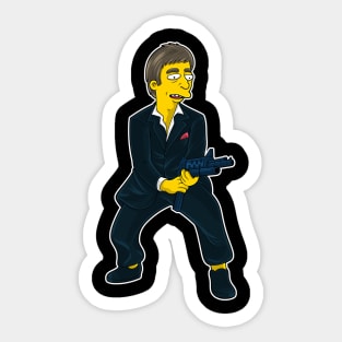 Yellow Pacino Illustration Sticker